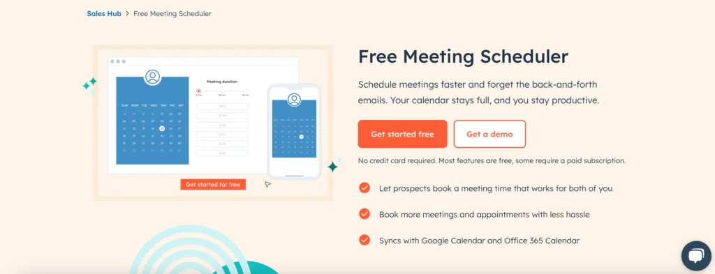 free calendly alternative - hubspot free meeting scheduler